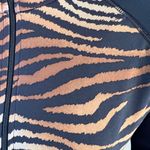 RLX Ralph Lauren Womens Large 1/4 Zip Pullover Top Animal Print Long Sleeve Golf Black Photo 4