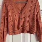 American Eagle orange cropped sweater Photo 0