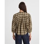 Madewell Balloon Sleeve Cotton Button-Up Top in Faded Ivy Size Small Photo 10