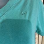 Nike Spring Green 100% Cotton Short Sleeve Athletic Vneck Tee Shirt Small Photo 3