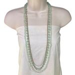 Layer Jade Colored Bead Necklace Layered Chain Costume Jewelry u Green Photo 0