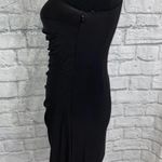 JS Boutique one shoulder rouched dress w/sequin appliqué black sz 6 Photo 5