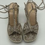 Stuart Weitzman Wishful Espadrilles Wedge Sandal - Tan Nairobi Patch - 6M Photo 3