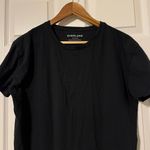 Everlane Black Cotton T Shirt Dress Size Medium Black Crew Neck Mini Photo 2