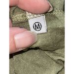 Anthropologie T.LA  Olive Green Puff Sleeve Short Sleeve Shirt Blouse Top Size M Photo 4