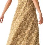 Faherty Havana Golden Theodora Floral Button Down Puffed Sleeves Maxi Dress M Gold Size M Photo 1