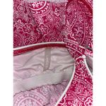 Land's End Women's Pink White Paisley Pattern Size 8 Built In Bra Scoop Neck Photo 2