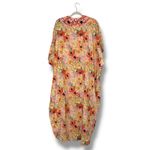Frances Valentine Roper‎ Caftan Poppy Floral Yellow Size 2 Embroidered Bohemian Photo 5