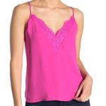 Socialite Lace Trim Cami in Pink Size Small Photo 5