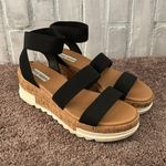 Steve Madden Bandi platform wedge black strappy sandals Photo 3