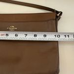 Coach  Crossbody Bag Womens Small Brown Leather Zip Top Shoulder Purse Logo Photo 9