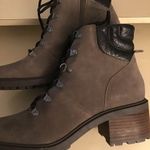 Lucky Brand women beige suede Dareek combat hiking boots US 10 Euro 42 Photo 5