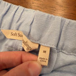 Soft Surroundings Soft‎ Surroundings Ojai Linen Blend 7" Shorts Blue Size Medium Photo 4