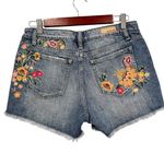 Miss Me  Floral Embroidered Denim Shorts Size 28 Photo 2