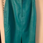 Saks 5th Avenue The Real Teal Leather Skirt from Saks Photo 1