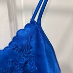 Victoria's Secret Vintage Victoria’s Secret Gold Label Satin Cropped Cami Size Medium Royal Blue Photo 1