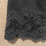 White House | Black Market  Jeans Womens 8 The Boot Crop Black Embroidered Rose Photo 5