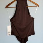 Lululemon Wundermost Ultra-Soft Nulu Mockneck Sleeveless Bodysuit - French Press Photo 4