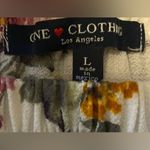 One Clothing  Los Angeles flowered blouse size L Photo 3