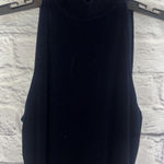 Cache Vintage Gold Label Midnight Blue Velvet Belted CocktailJumpsuit Size 4 Photo 0