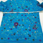 Quacker Factory  Beaded and Embroidered Jacket Blue Size Small Photo 9