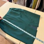Vintage 90s Beautiful Green 100% Silk Mini Skirt Size 4 with Back Slit Photo 6