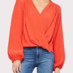 Free People  Long Sleeve wrap high low Top Size Small Photo 0