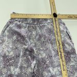 ZARA Pants Womens Small Purple White Floral Print Elastic Waist Jogger Lounge Photo 3