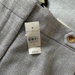 Ann Taylor NWT high rise straight leg blue white tweed woven pants cuffed twee Photo 3