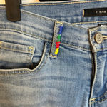 Vervet Flying Monkey Medium Wash Rainbow Stitch Skinny Jeans Photo 5