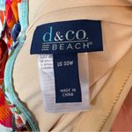 D&Co Blue And Orange‎ Floral Swim Dress Size 30W Photo 6