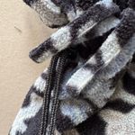 turtle fur. Vintage Snowflake Fringe Fleece Beanie Photo 4