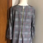 Calvin Klein houndstooth bell sleeve plaid sheath dress Photo 6