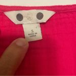 Three Dots  Double Gauze Top Women’s Size Small Fuchsia Pink 100% Cotton Blouse Photo 4
