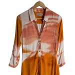 Anthropologie  Dolan Cora Orange Tie Dye Print Button Front Maxi Shirt Dress 6 Photo 4