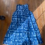 Tahari blue and white shibori tie dye linen mini sundress Photo 3