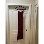 YoungLA Lover Girl Dress Womens Small Burgundy Ribbed Maxi Bodycon Red Photo 1
