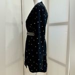 ZARA Leather Rhinestone Blazer Dress. Size XS. Black. NWT Photo 3