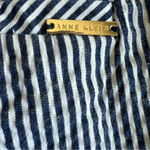 Anne Klein woman blue and white stripes Cropped pants Size 10 P Photo 13