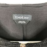 Bebe Black Full Zip Textured Long Sleeve Crop Stretch Jacket Womens Size 4 Photo 4