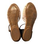 Macarena Authentic Woven Leather Huarache Flats Ankle Strap Black Tan Size 9 Photo 5