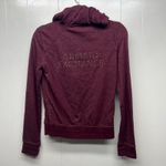 Armani Exchange  Burgundy Full Zip Hooded Women's Sweatshirt Size Small Photo 6