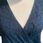 Madewell  Womens Wrap Blue Front Dress Brushstroke Diamond Size medium Photo 1