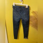 American Eagle Outfitters Women's Ripped Dark Blue Skinny Jeans Photo 3