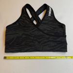 Gymshark  Seamless Animal Print Sports Bra Crisscross Back Black Gray Size Small Photo 1