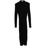 Abercrombie & Fitch Womens Black Long Sleeve Knit Collar Dress Tall Size Large Photo 1