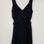 C/MEO COLLECTIVE  black vneck sleeveless tie waist romper size XS Photo 0