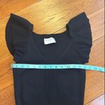 Modern Citizen  Black Ruffled Cap Sleeve Blouse Photo 5