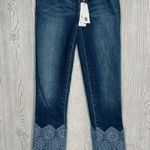 Tory Burch Nwt  11141207 dark warn washed jeans with leg detail cropped size 23 Photo 0