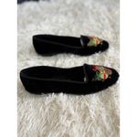 Vintage 80's Gitano Black Velvet Holiday Christmas Bow Embroidered Flats 6.5 Photo 1